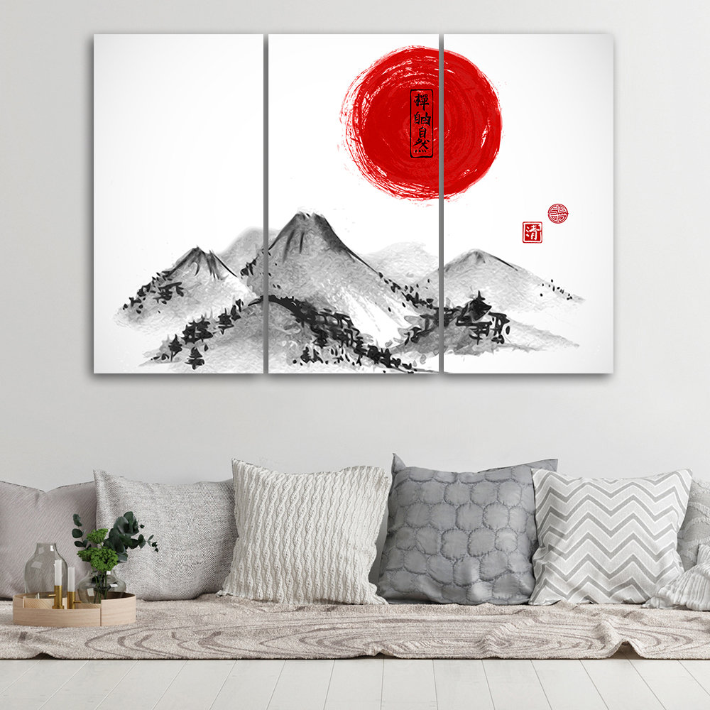 Leinwandbild Japan-Berge-Landschaft