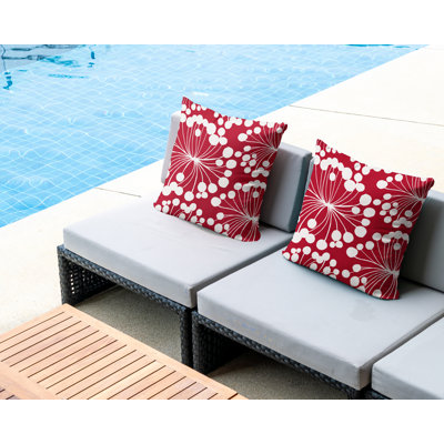 Housse et insert de coussin décoratif intérieur / extérieur en mélange de polyester