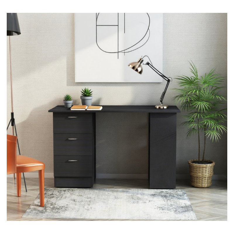Modern Home Office Computer Desk Bookcase Combo Writing Table Workstation