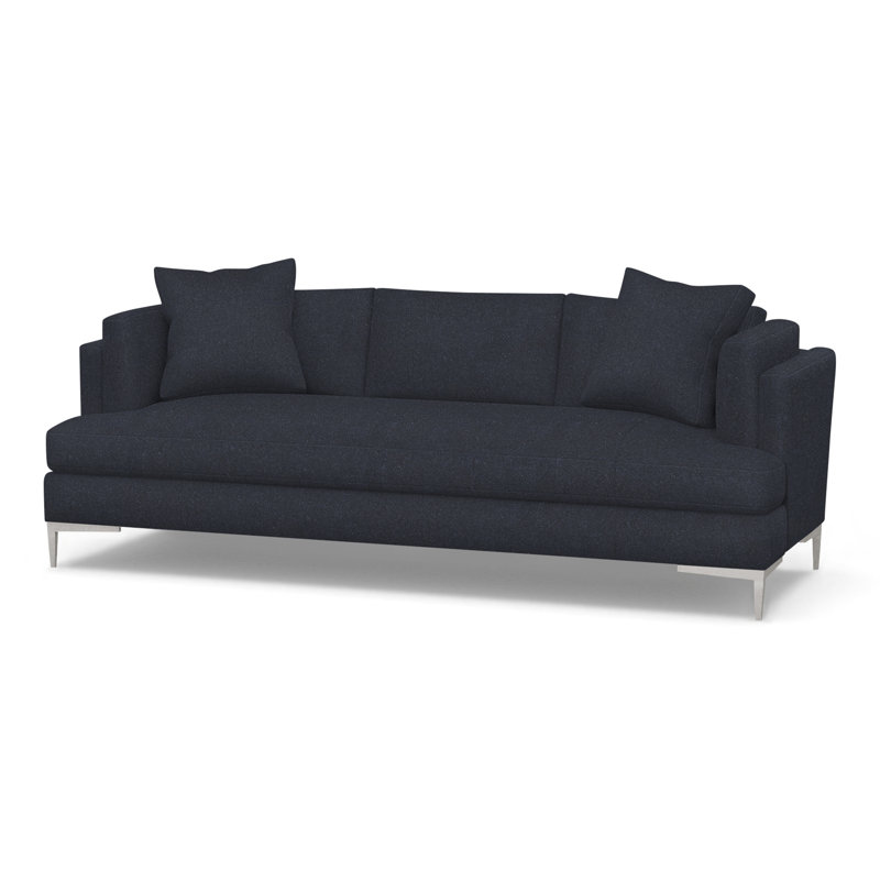 Aiden Upholstered 90.5'' Sofa, Polished Stainless, Perigold Banks Uniform