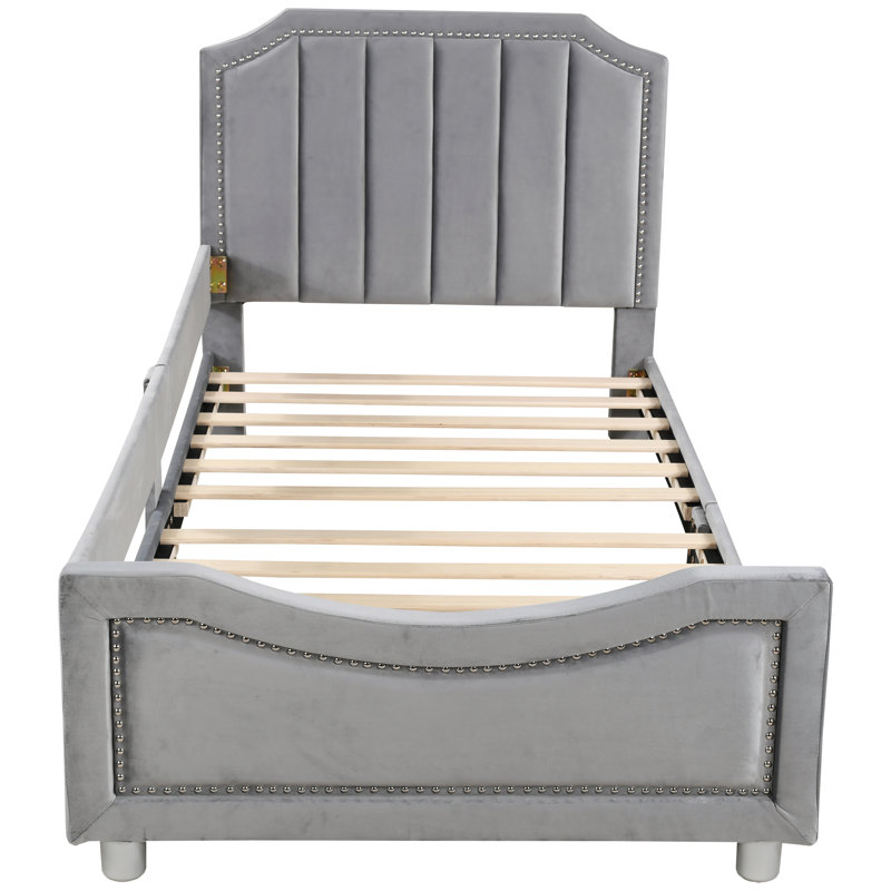 Cassie Upholstered Bed, Grey