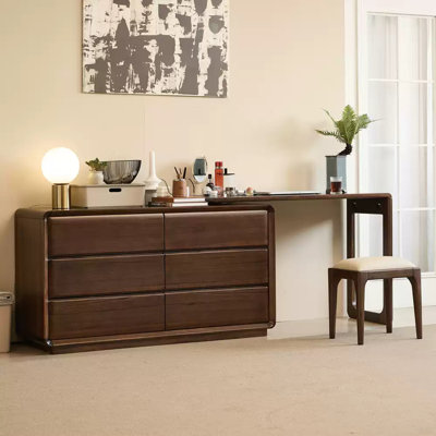 Commode simple en bois de noyer noir