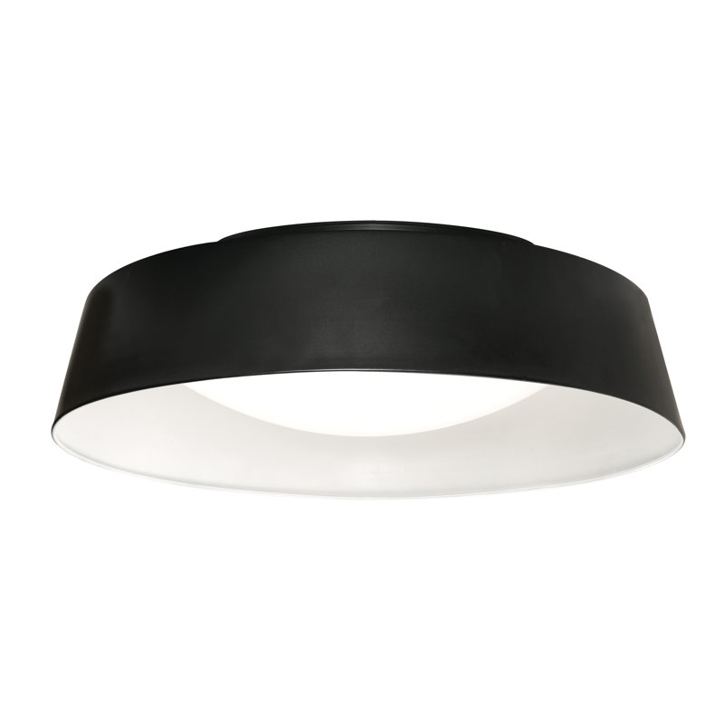 Plafonnier encastré à DEL 20 po Duncan - noir / blanc, Noir / blanc