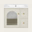 Meuble-lavabo mural 24 po avec lavabo en céramique, 2 tiroirs, porte à fermeture en douceur-651253682
