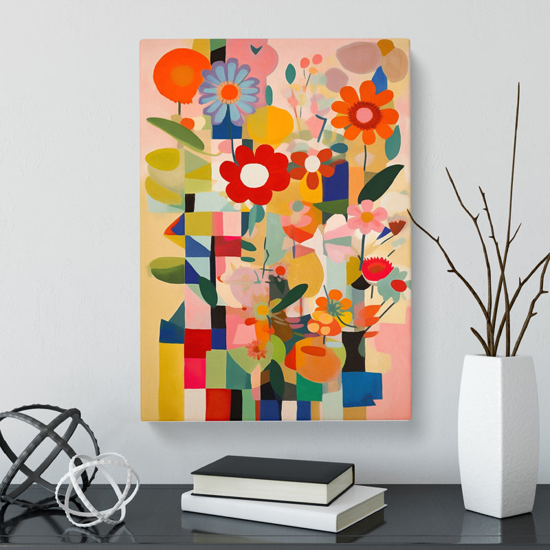 CAN-V0523-1655X Orphism Flowers Vol.3 - Wrapped Canvas Print, 50cm H x 35cm W