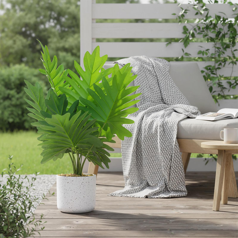 Faux arbre parasol Schefflera avec pot de fleurs