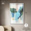 Décoration murale bleue "Invisible Lines II" par Art Remedy, cadre blanc, 36 x 54-2122868618-2122868616