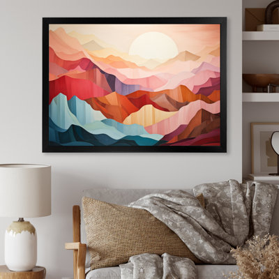 «Pastel Bold Sunset Landscape III», reproduction d'art sur toile