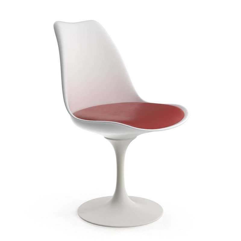 Chaise rembourrée, Rouge