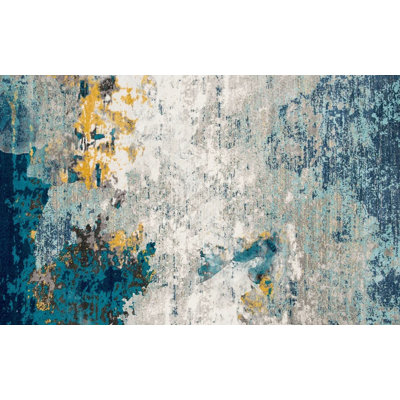 Teal & Gold Abstract Texture Wall Mural