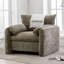 Fauteuil d'appoint surdimensionné en chenille avec méridienne et méridienne pour un confort et une élégance ultimes dans le salon-5691940