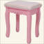 Ensemble de coiffeuse avec miroir et tabouret rembourré Princess-129189467