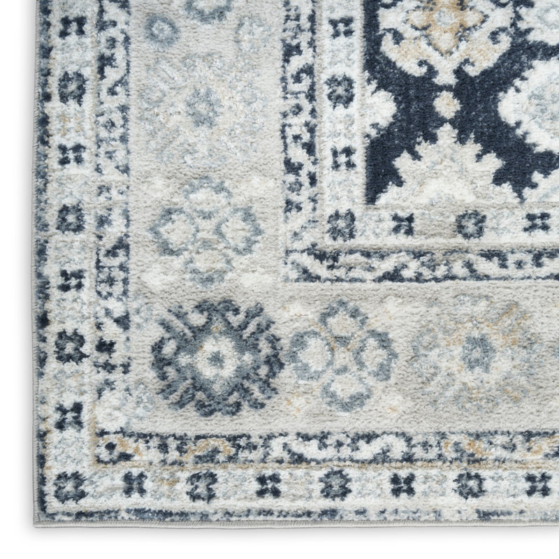Tapis d'intérieur gris marine Nourison Dekor 2 pi x 4 pi, Tapis de couloir 2 pi x 4 pi