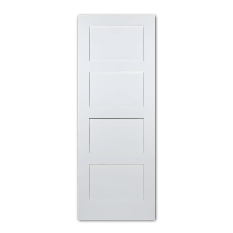 Portes Milette - 4 panneaux shaker avec apprêt blanc | Porte intérieure pleine | Fait au Canada, 36" x 80"