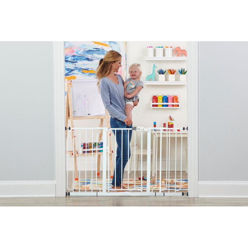 Regalo 56-Inch Extra Wide White Metal Baby Safety Gate