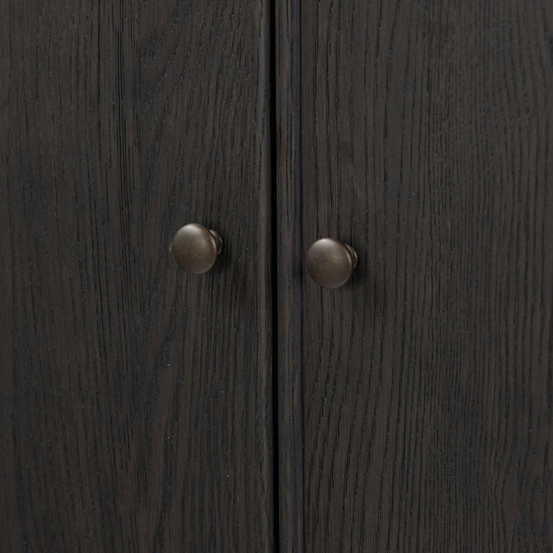 Bari Bar Cabinet, Cracked Smoked Black