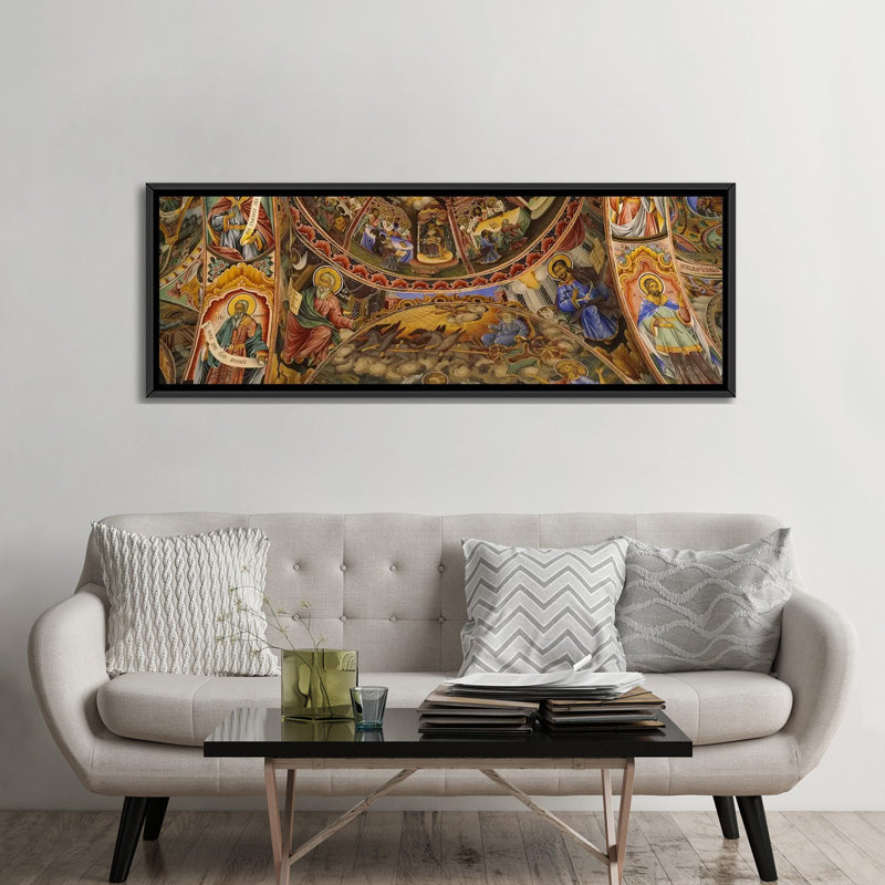 « rila monastery, bulgarie », reproduction de photo sur toile, H 24 po x l 72 po x P 1,5 po, Toile tendue