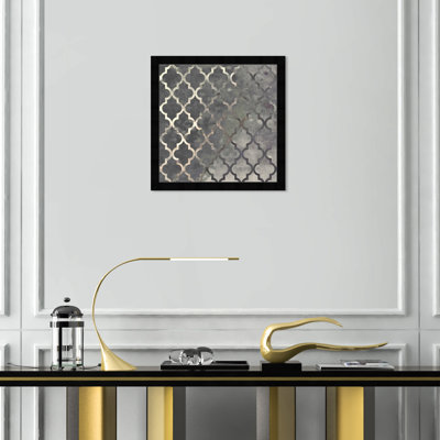 Gray Abstract Moroccan Pattern by Oliver Gal - Print
