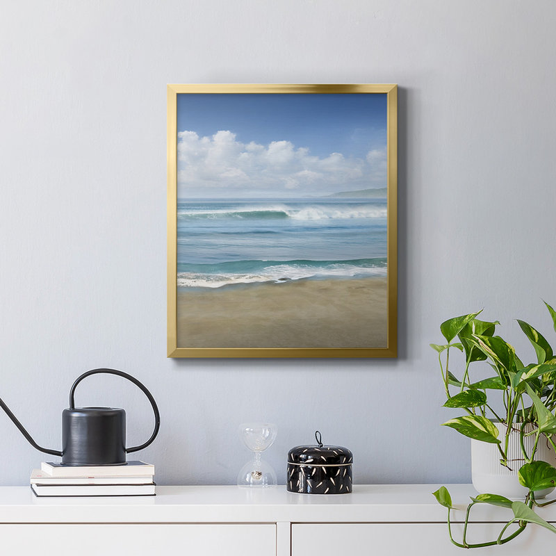 Toile encadrée de qualité supérieure Timeless Waves - prête à être accrochée, H 24 po x l 20 po, Or