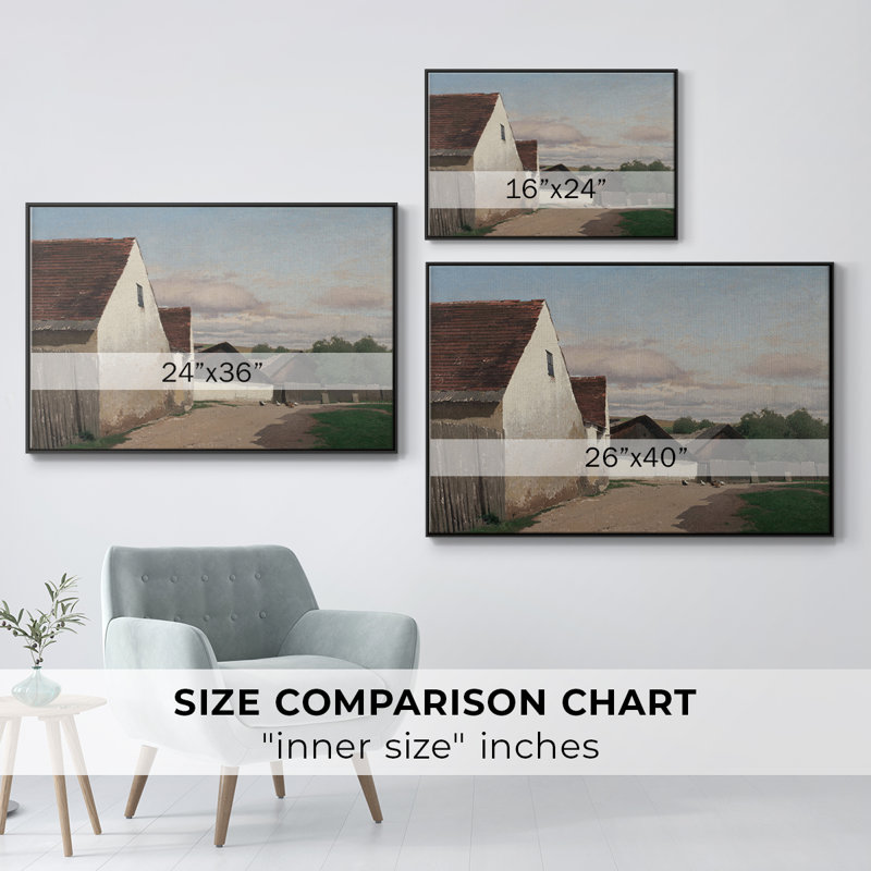 "Vintage Landscape -DLV" sur toile, Noir, H 17 po x l 25 po