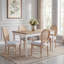 Kairox French Country Upholstered Dining Chairs with Rattan Backrest and  Rubberwood Frame-125177288