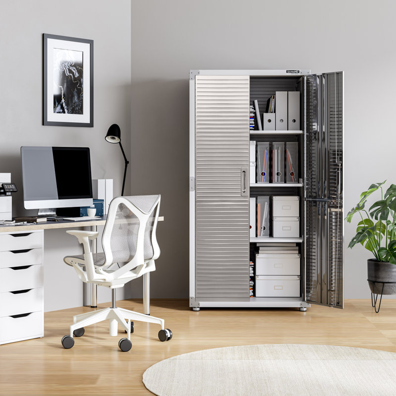 Seville Classics UltraHD Storage Cabinet, 36" W x 24" D x 72" H, Granite