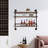 Rustic Wall Mounted Wine Rack Bottle Glass Storage Holder Shelf For Home Bar-2028344789