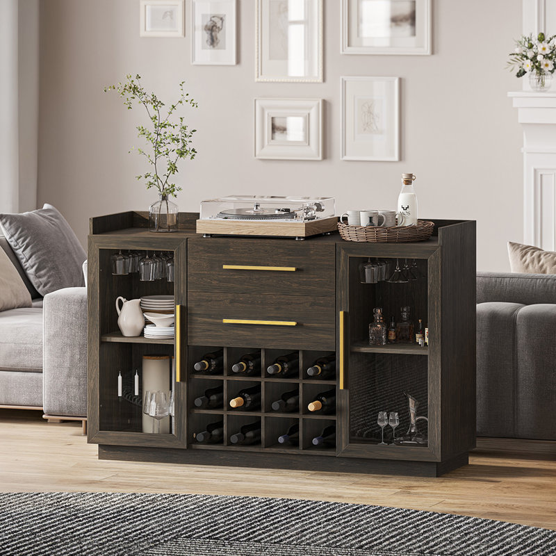 Armoire de bar 55,1 po Raymen, Brun