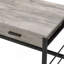 Bureau d'écriture plat en chêne vieilli et finition noire avec USB