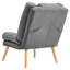 Melisenda Upholstered Accent Chair with Footstool