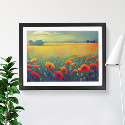 Grand Poppy Field Flowers - Single Picture Frame Print