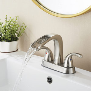 (Box:2 pieces)Centerset Bathroom Faucet with Drain Assembly