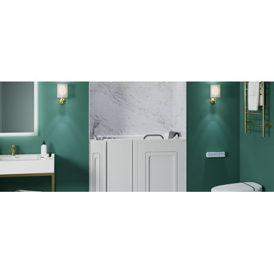 MediSpa 52.5'' x 26.5'' Acrylic Bathtub with Faucet