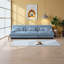Canapé modulaire en chenille 3 places - Canapé modulaire à assise profonde, mobilier de salon doux et confortable en bleu-1707935503