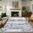 Wymond  Machine Washable Moroccan Area Rug Aztec Geometric Carpet With Non-Slip Backing-111815253