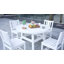 Ensemble de table de salle à manger en PEHD avec trou pour parasol 5 pièces Immie-87230773