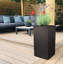 Concrete Effect Tall Planter, Frostproof Outdoor Plant Pot, Tall Garden Planter with Drainage Holes, Tall Square Plant Pot-35994146-35994144