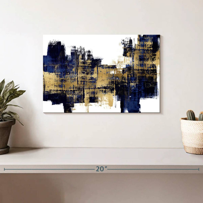 Or vibrant sur bleu