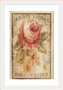 «Parisian Flowers II» par Danhui Nai, impression, Papier encadré blanc, H 32 po x l 24 po x P 1 po