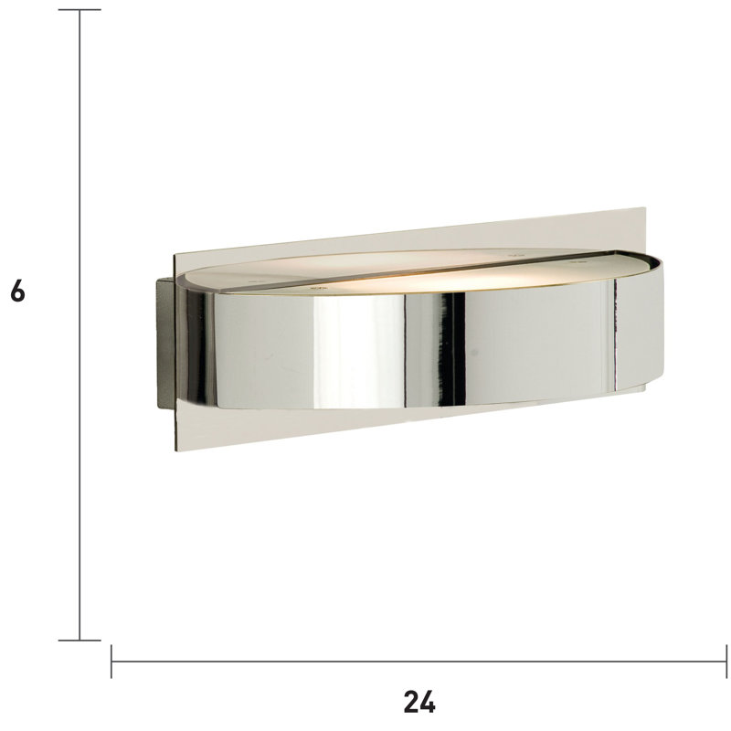 Vanek Flush Mounted Sconce, Chrome