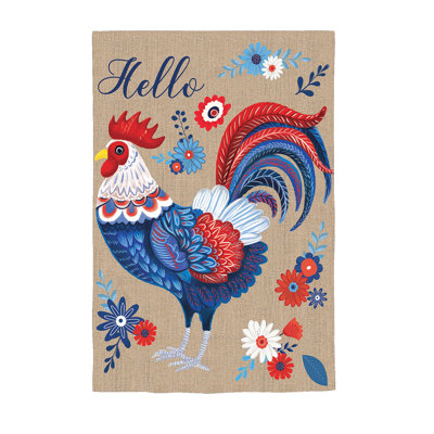 Drapeau de la maison de coq en coquillage