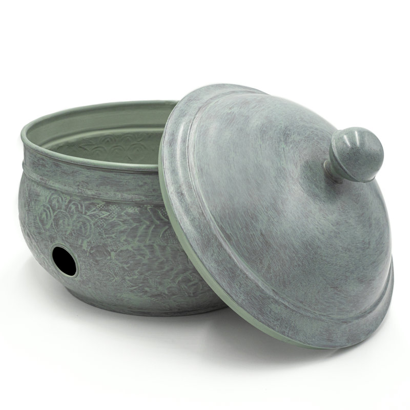 Key West Blue Verde Steel Hose Pot with Lid