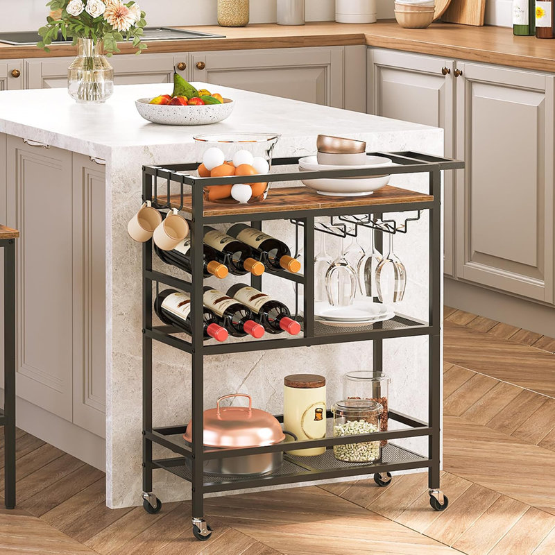 Anga 81.5cm H x 63cm W Utility Cart with Wheels