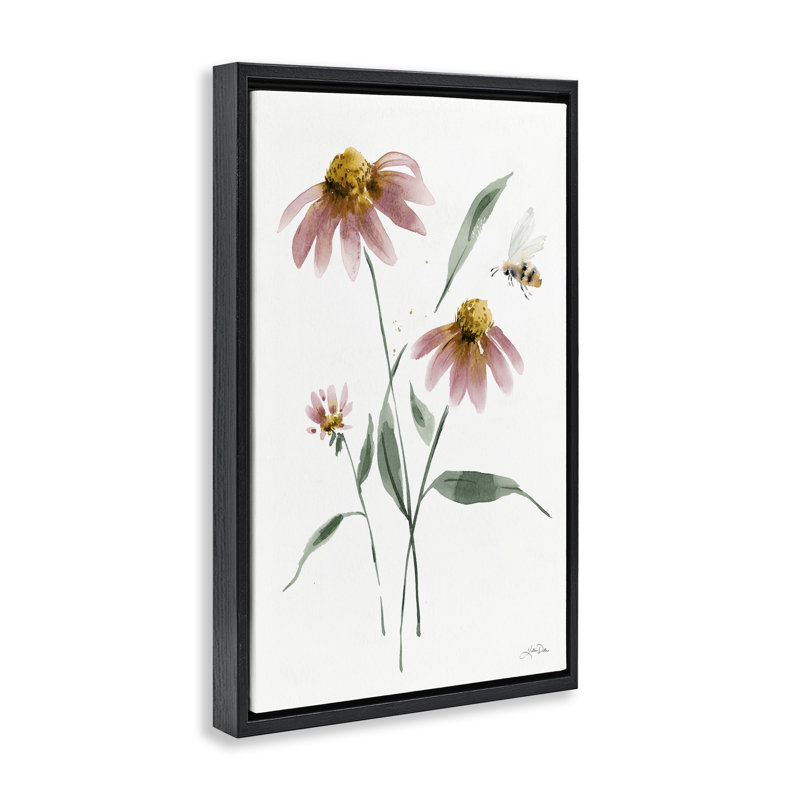 Toile flottante encadrée "Wild Honeybloom Florals" par Katrina Pete, H 25 po x l 17 po x P 1,7 po