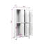 Armoire casier Nova, 6 compartiments de rangement, acier gris, 71 pouces