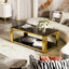 Table basse moderne rectangulaire noire, miroir-70372655