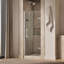 Components 29-5/8-In30-3/8-In W X 71-1/2-In H Frameless Pivot Shower Door With 3/8-In Crystal Clear Glass And Back-To-Back Vertical Door Pulls-954699880
