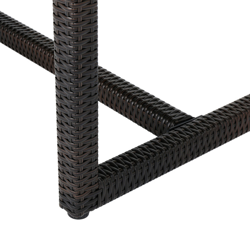Sabeena Square Outdoor Side Table, Brown