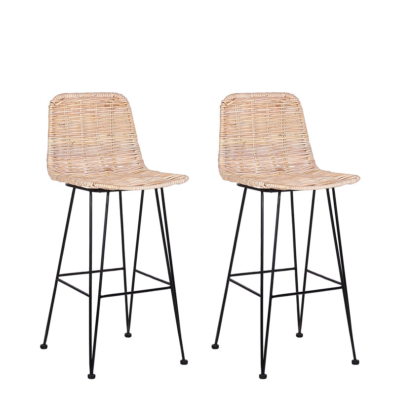 Wescliff Counter Stool with Metal Frame, Beige