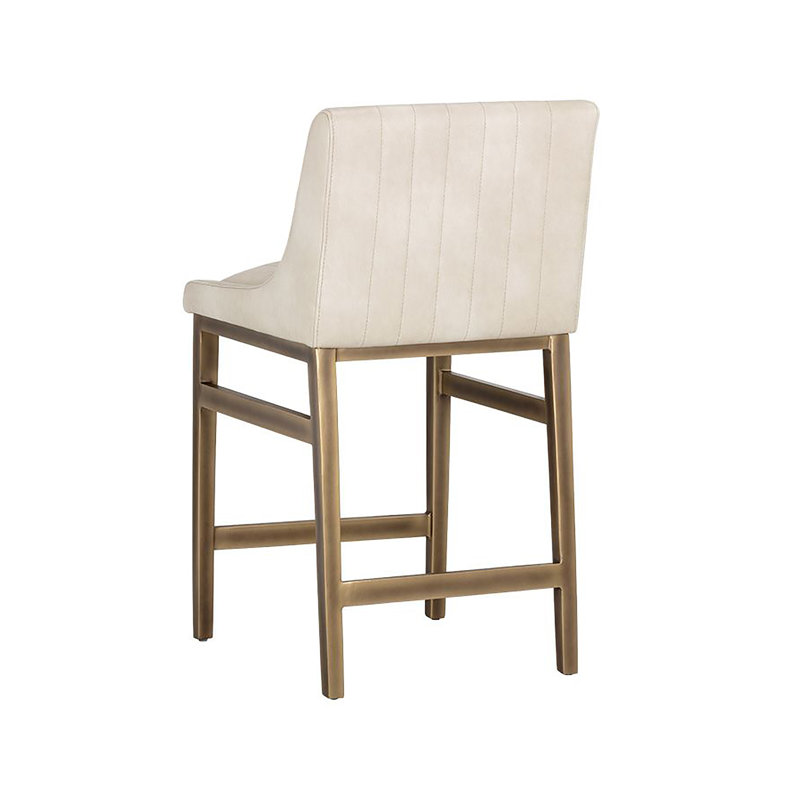 Halden Upholstered Bar Stool, Bravo Metal, Counter Stool (26" Seat Height)